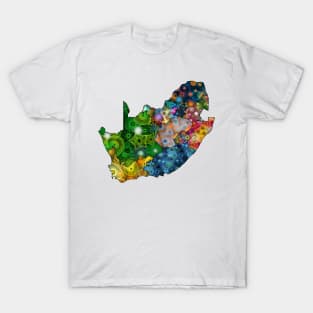 Spirograph Patterned South Africa Provinces Map T-Shirt
